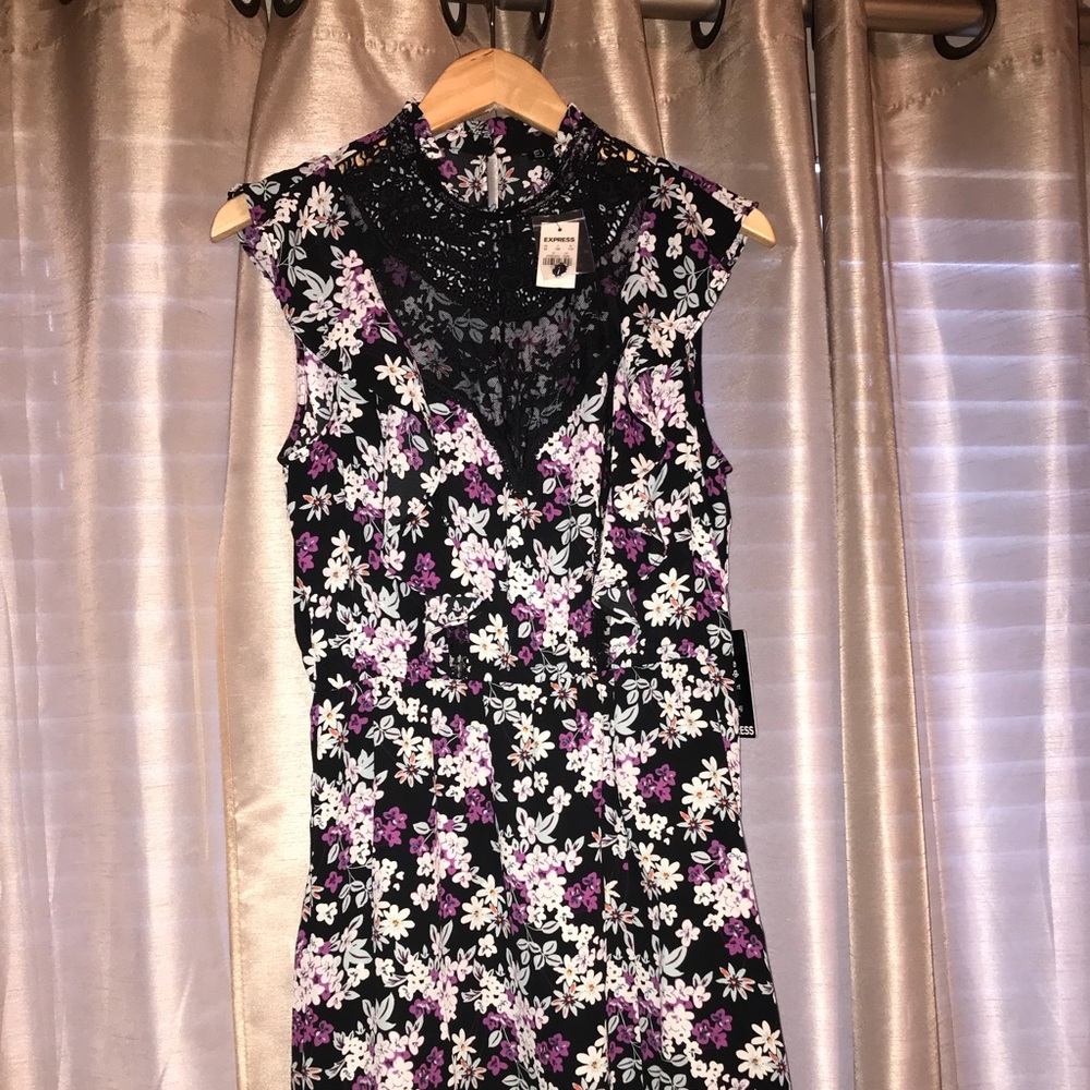 Express Floral and Lace Dress